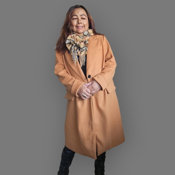 Lord & Taylor Womens Tan Plaid Scarf - Picture 11 of 12